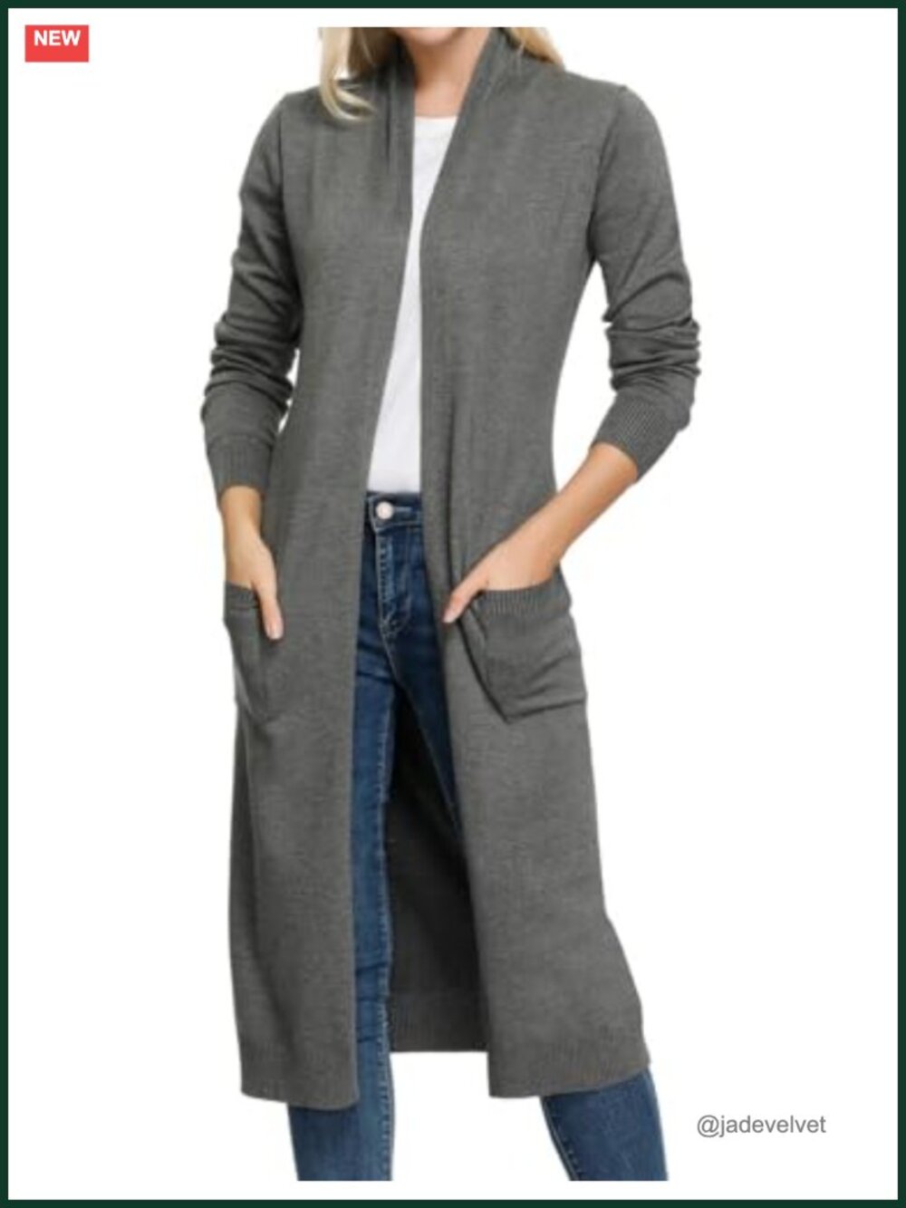 Open Front Maxi Knitted Cardigan Sweater Long Lightweight Women